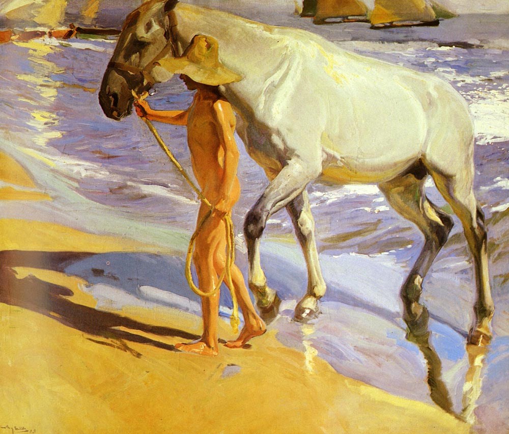 Joaquin Sorolla y Bastida El bano del caballo [The Horse's Bath]